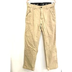 CAT Workwear Mens Pants 32x32 Khaki Brown Cargo Utility Carpenter Work Painter
